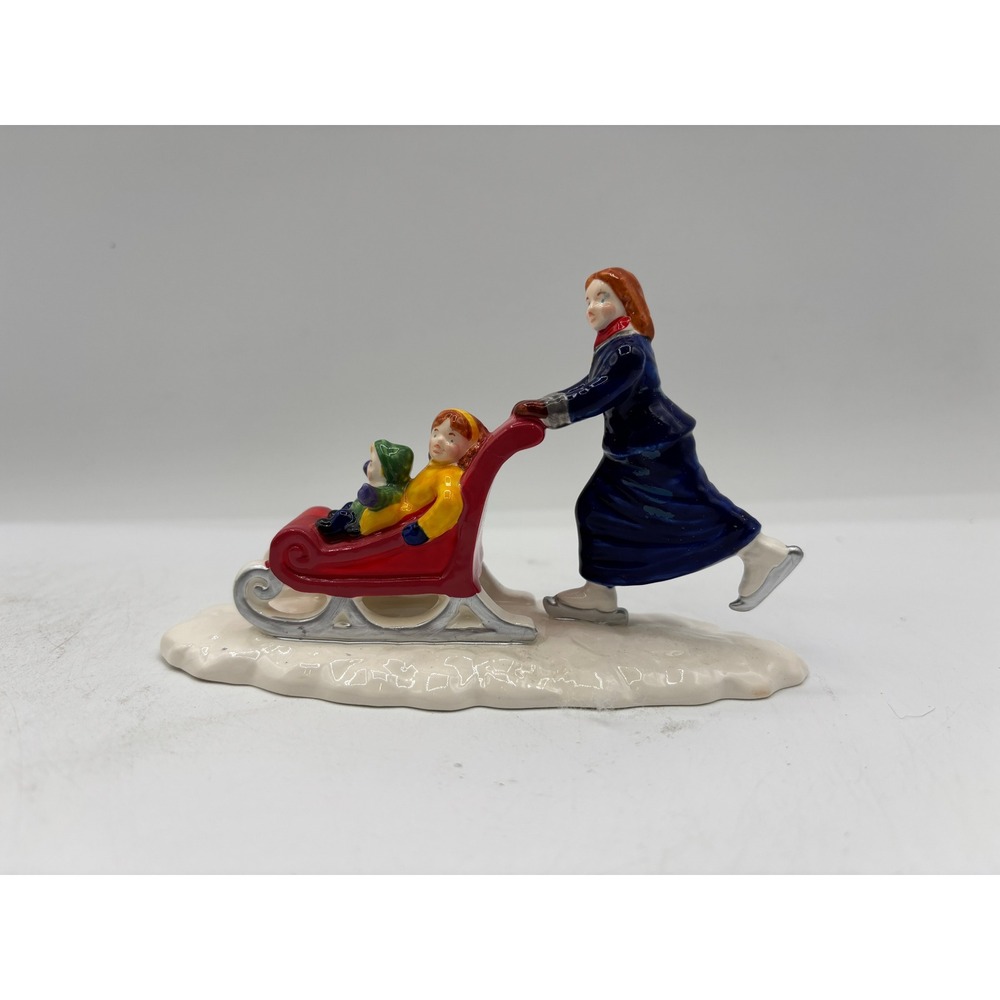 Department 56 1989 Vintage Original Snow Village Skate Faster…Mom 5170-5 Retired